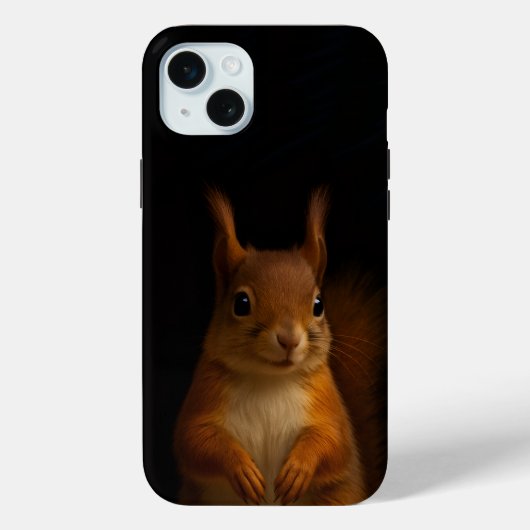Black 4 Luxe iPhone 15 Plus, Red Squirrel Case-Mate iPhone Hülle (Rückseite)