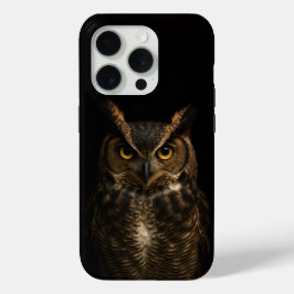 Black 4 Luxe iPhone 15 Pro, Golden Amber Eye Owl Case-Mate iPhone Hülle