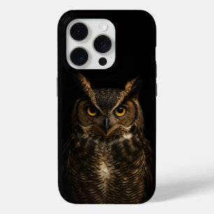 Black 4 Luxe iPhone 15 Pro, Golden Amber Eye Owl Case-Mate iPhone Hülle