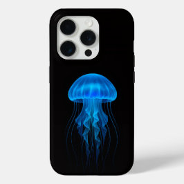Black 4 Luxe iPhone 15 Pro Mate, Blue Jellyfish Case-Mate iPhone Hülle