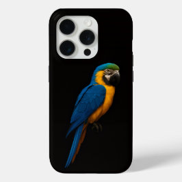 Black 4 Luxe iPhone 15 Pro Mate, Blue Yellow Macaw Case-Mate iPhone Hülle