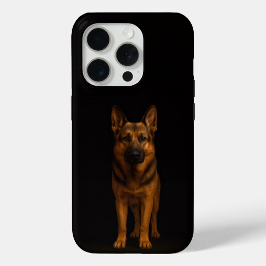 Black 4 Luxe iPhone 15 Pro Mate, German Shepherd Case-Mate iPhone Hülle (Rückseite)
