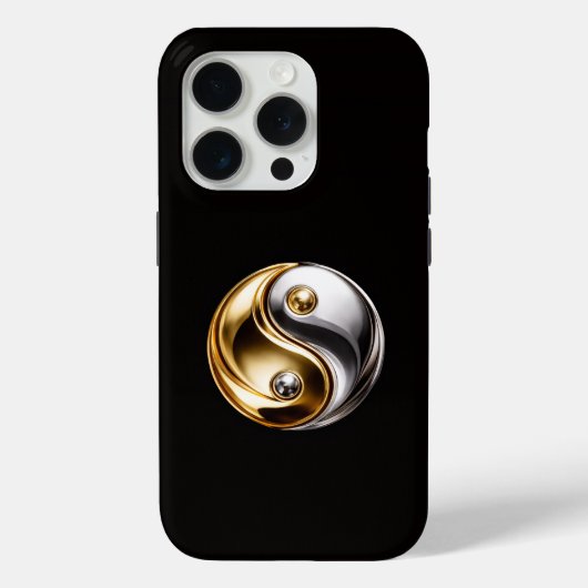 Black 4 Luxe iPhone 15 Pro Mate Harmony Yin Yang Case-Mate iPhone Hülle (Rückseite)