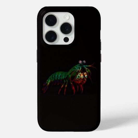 Black 4 Luxe iPhone 15 Pro Mate, Mantis Shrimp Case-Mate iPhone Hülle (Rückseite)