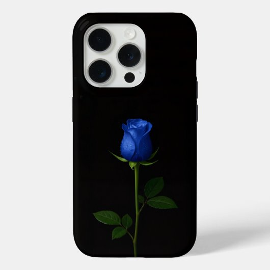 Black 4 Luxe iPhone 15 Pro Mate Midnight Blue Rose Case-Mate iPhone Hülle (Rückseite)