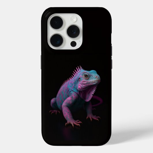 Black 4 Luxe iPhone 15 Pro Mate, Pink Iguana Case-Mate iPhone Hülle (Rückseite)