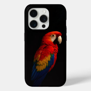 Black 4 Luxe iPhone 15 Pro Mate, Scarlet Parrot Case-Mate iPhone Hülle
