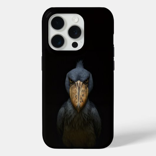 Black 4 Luxe iPhone 15 Pro Mate, Shoebill Bird Case-Mate iPhone Hülle (Rückseite)