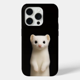 Black 4 Luxe iPhone 15 Pro Mate, Stylish Ermine Case-Mate iPhone Hülle