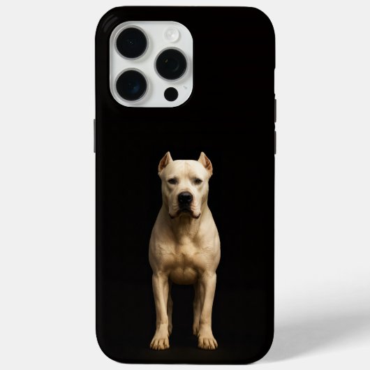 Black 4 Luxe iPhone 15 Pro Max Bold Dogo Argentino Case-Mate iPhone Hülle (Rückseite)