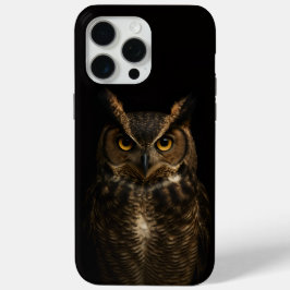 Black 4 Luxe iPhone 15 Pro Max, Golden Eye Owl Case-Mate iPhone Hülle