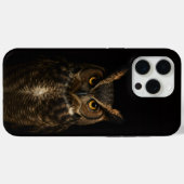 Black 4 Luxe iPhone 15 Pro Max, Golden Eye Owl Case-Mate iPhone Hülle (Rückseite (Horizontal))