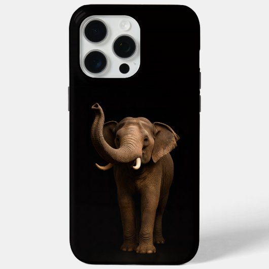 Black 4 Luxe iPhone 15 Pro Max, Mighty Elephant Case-Mate iPhone Hülle (Rückseite)