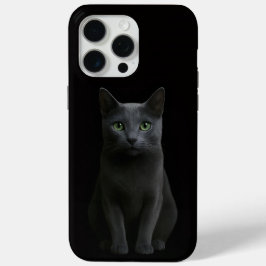 Black 4 Luxe iPhone 15 Pro Max, Russian Blue Cat Case-Mate iPhone Hülle