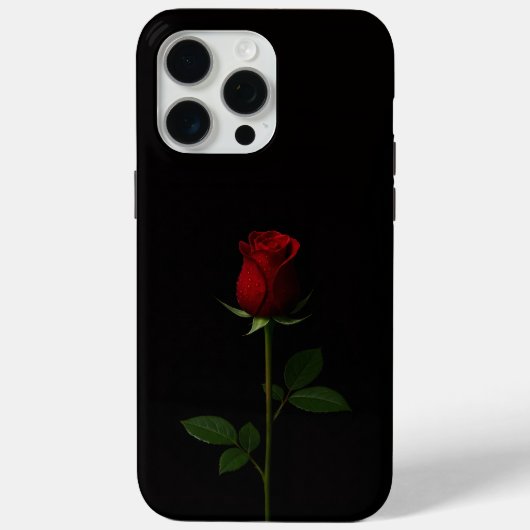 Black 4 Luxe iPhone 15 Pro Max, Velvet Red Rose Case-Mate iPhone Hülle (Rückseite)