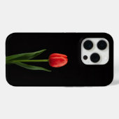 Black 4 Luxe iPhone 15 Pro Ruby Red Tulip Case-Mate iPhone Hülle (Rückseite (Horizontal))