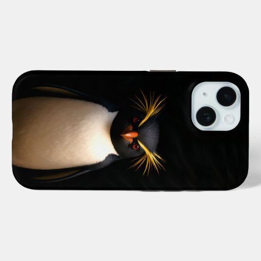 Black 4 Luxe iPhone 15, Rockhopper Penguin Case-Mate iPhone Hülle (Rückseite (Horizontal))