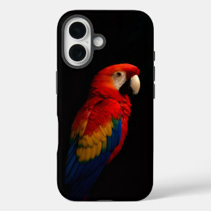 Black 4 Luxe iPhone 16 Case-Mate, Scarlet Parrot Hülle