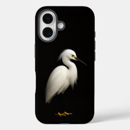 Black 4 Luxe iPhone 16 Case-Mate, Snowy Egret iPhone 16 Hülle
