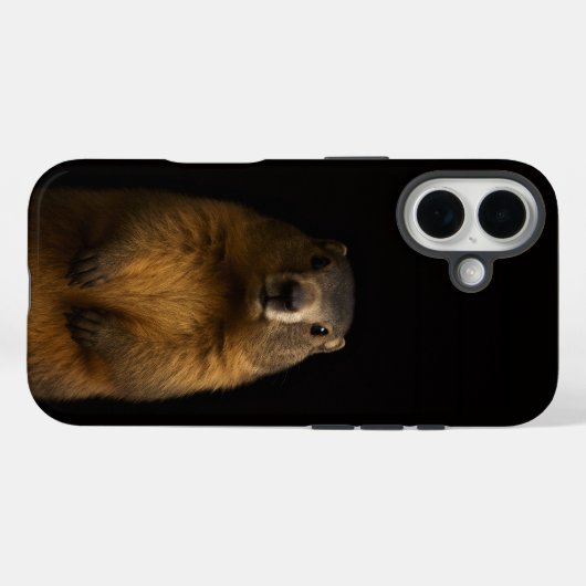 Black 4 Luxe iPhone 16 Mate, Fluffy Marmot Case-Mate iPhone Hülle (Rückseite (Horizontal))
