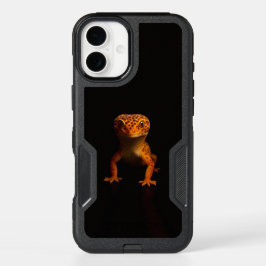 Black 4 Luxe iPhone 16 Plus Case, Leopard Gecko