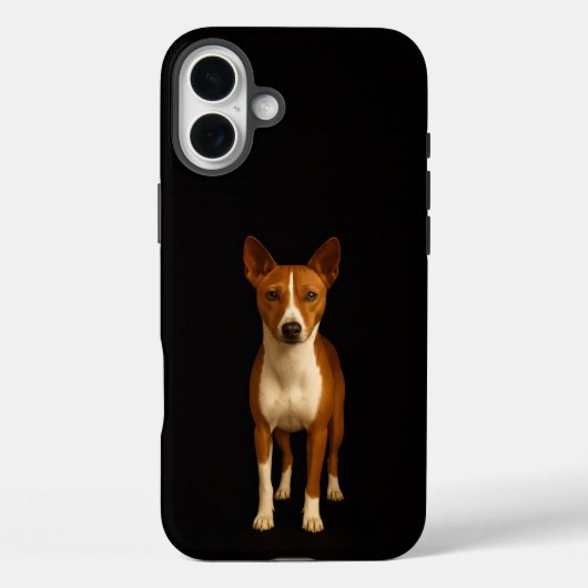Black 4 Luxe iPhone 16 Plus, Classy Basenji Dog Case-Mate iPhone Hülle (Rückseite)