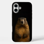Black 4 Luxe iPhone 16 Plus, Fluffy Marmot Case-Mate iPhone Hülle (Rückseite)