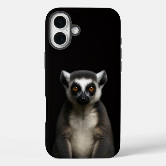 Black 4 Luxe iPhone 16 Plus, Gentle Lemur Case-Mate iPhone Hülle (Rückseite)
