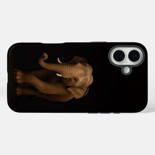 Black 4 Luxe iPhone 16 Plus, Indian Elephant Case-Mate iPhone Hülle (Rückseite (Horizontal))