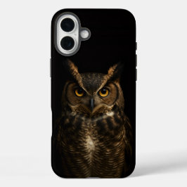 Black 4 Luxe iPhone 16 Plus Mate, Golden Eye Owl Hülle