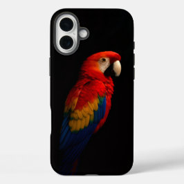 Black 4 Luxe iPhone 16 Plus, Scarlet Parrot iPhone 16 Plus Hülle