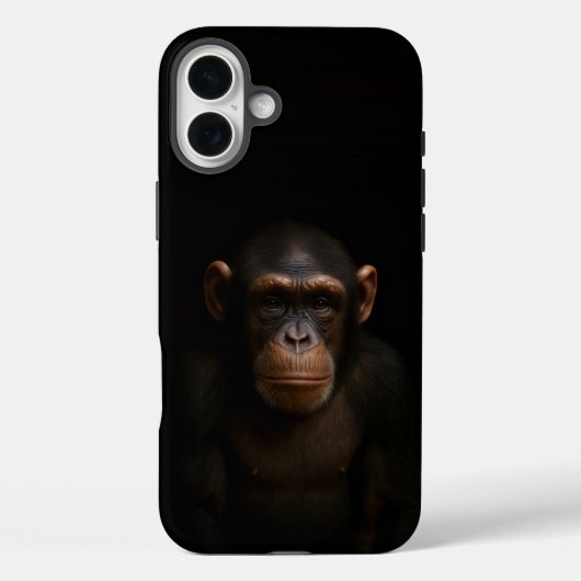 Black 4 Luxe iPhone 16 Plus, Serene Chimpanzee Case-Mate iPhone Hülle (Rückseite)