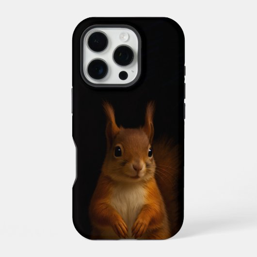 Black 4 Luxe iPhone 16 Pro Case-Mate, Red Squirrel Hülle (Rückseite)