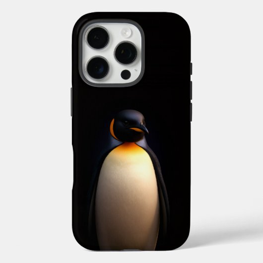 Black 4 Luxe iPhone 16 Pro, Kaiser Pinguin Case-Mate iPhone Hülle (Rückseite)