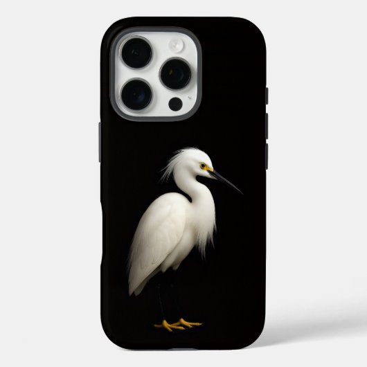 Black 4 Luxe iPhone 16 Pro, Snowy Egret Case-Mate iPhone Hülle (Rückseite)