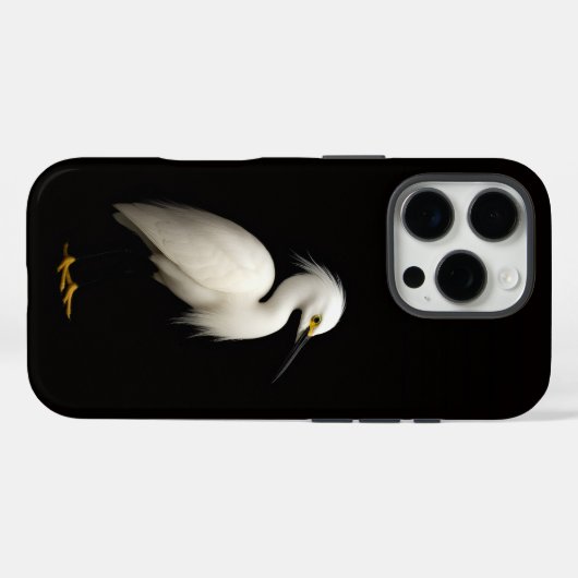 Black 4 Luxe iPhone 16 Pro, Snowy Egret Case-Mate iPhone Hülle (Rückseite (Horizontal))