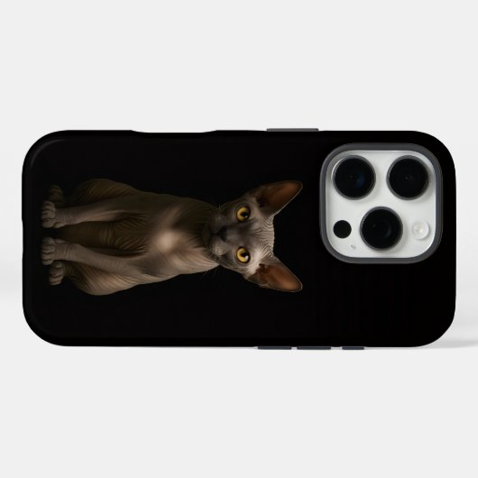 Black 4 Luxe iPhone 16 Pro, Sphynx Cat Case-Mate iPhone Hülle (Rückseite (Horizontal))