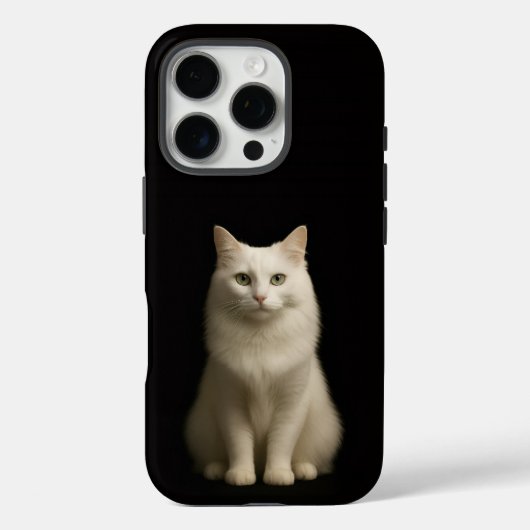 Black 4 Luxe iPhone 16 Pro, Turkish Angora Cat Case-Mate iPhone Hülle (Rückseite)