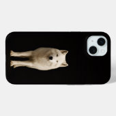 Black 4 Luxe, Ivory Arctic Wolf iPhone 15 Plus Case-Mate iPhone Hülle (Rückseite (Horizontal))