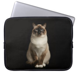 Black 4 Luxe Laptop Sleeve, Birmanese Cat Laptopschutzhülle