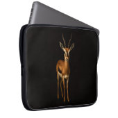 Black 4 Luxe Laptop Sleeve, Elegant Gazella Laptopschutzhülle (Vorne Rechts)