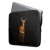 Black 4 Luxe Laptop Sleeve, Elegant Gazella Laptopschutzhülle (Vorderseite Links)