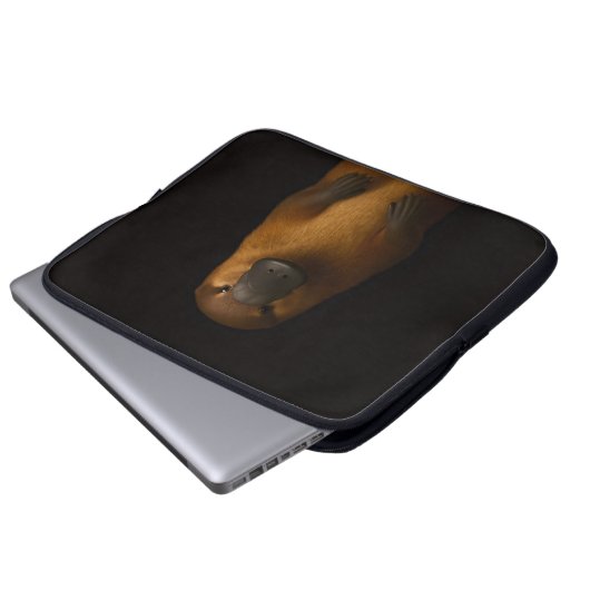 Black 4 Luxe Laptop Sleeve, Elegant Platypus Laptopschutzhülle (Vorne Knopf)