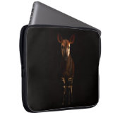 Black 4 Luxe Laptop Sleeve, Forest Okapi Laptopschutzhülle (Vorne Rechts)