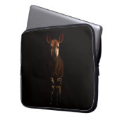 Black 4 Luxe Laptop Sleeve, Forest Okapi Laptopschutzhülle (Vorderseite Links)