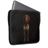 Black 4 Luxe Laptop Sleeve, German Pointer Dog Laptopschutzhülle (Vorne Rechts)