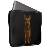 Black 4 Luxe Laptop Sleeve, German Shepherd Dog Laptopschutzhülle (Vorne Rechts)
