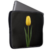 Black 4 Luxe Laptop Sleeve, Golden Yellow Tulip Laptopschutzhülle (Vorne Rechts)