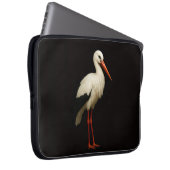 Black 4 Luxe Laptop Sleeve, Graceful Stork Laptopschutzhülle (Vorne Rechts)
