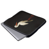 Black 4 Luxe Laptop Sleeve, Graceful Stork Laptopschutzhülle (Vorne Knopf)